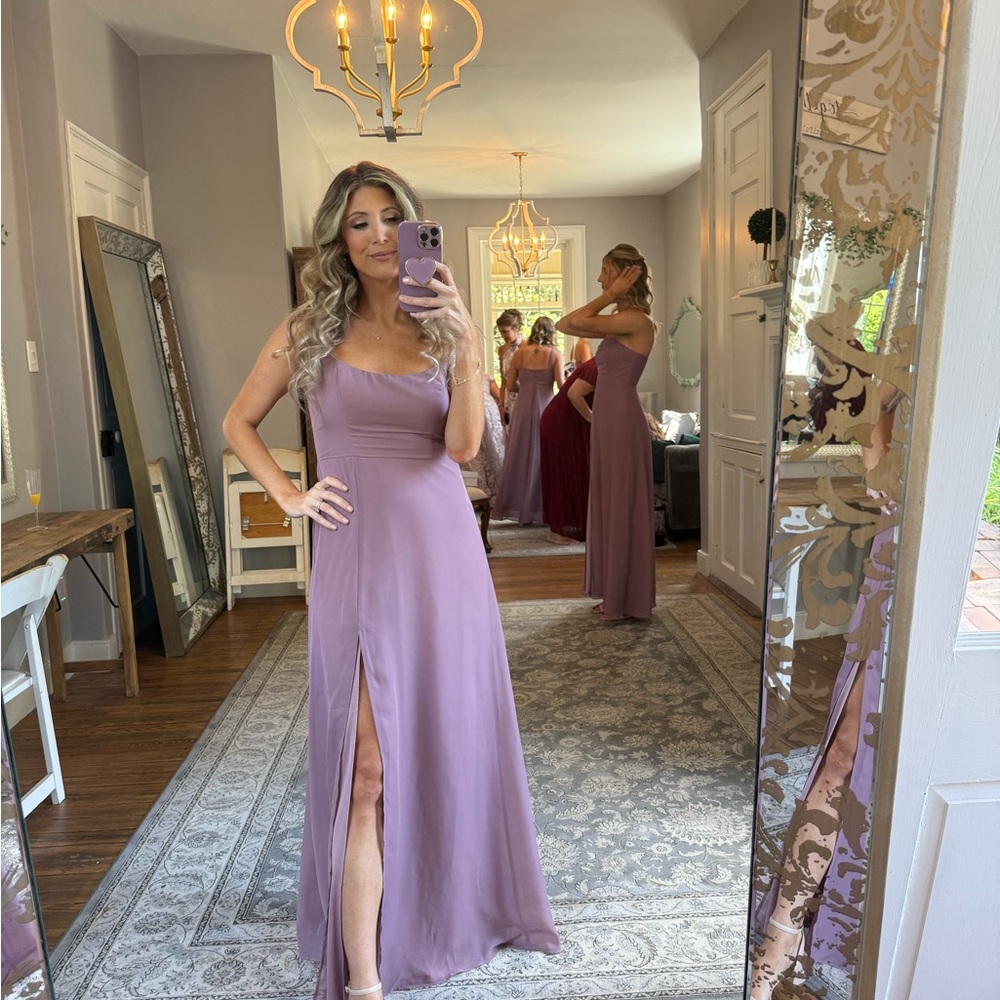 Birdy Grey Amy Dress Dark Mauve Chiffon - Picture 2 of 2